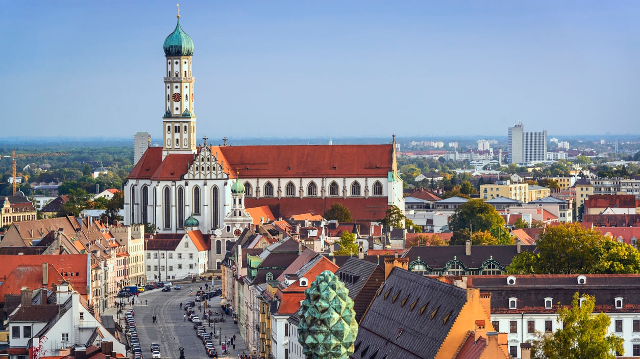 Augsburg : Bavaria’s Third Largest City with Vintage Styled Urban Plans and Buildings