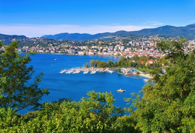 Lugano and Lake Lugano, Switzerland