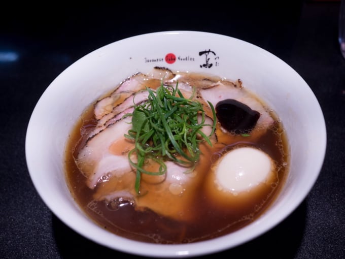 Tsuta shoyu ramen, soy sauced based ramen dish from Tokyo