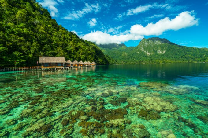 Seram Island stunning ocean view in Indonesia