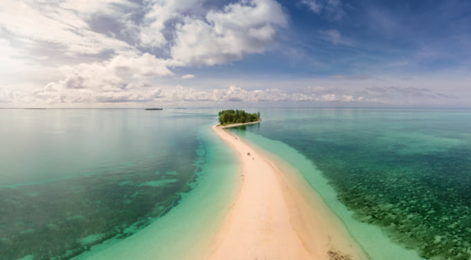 Dodola Island beautiful beach in Indonesia