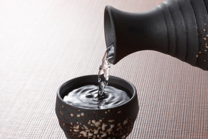 Japanese nihonshu or sake, popular alcohol in Japan