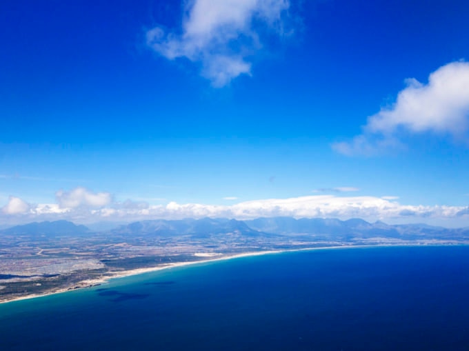 Western coastline of South Africa's Cape Peninsula beautiful coastal scenery