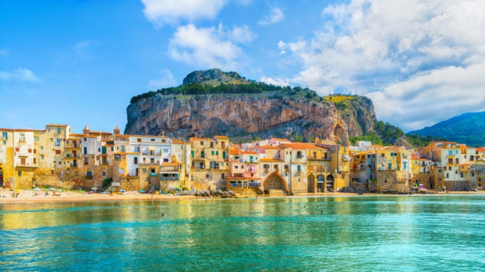 Cefalu, beautiful seaside village on the island of Sicily, Italy