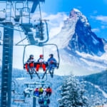 View of the Matterhorn from Zermatt ski resort