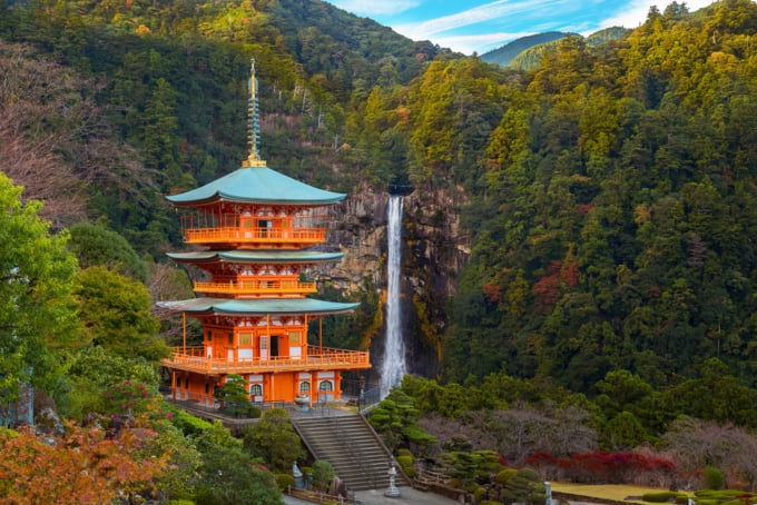 beautiful view of Nachi Falls Japan