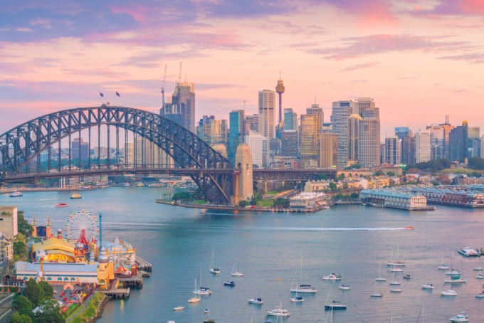 Beautiful view of Sydney skyline in Australia