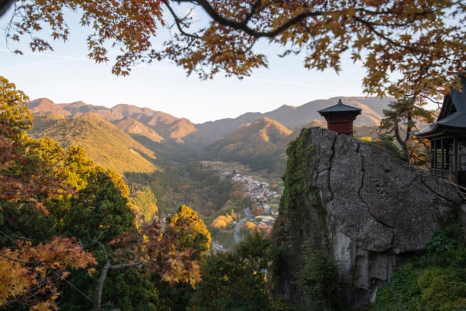 beautiful mountain temple in Japan