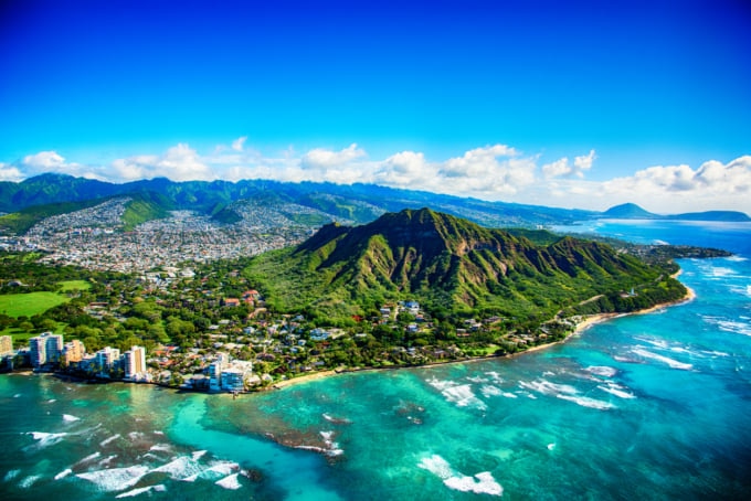 Diamond Head State Park Aerial Photo