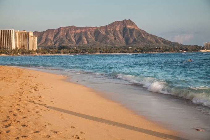 Hawaii Waikiki beach in Honolulu