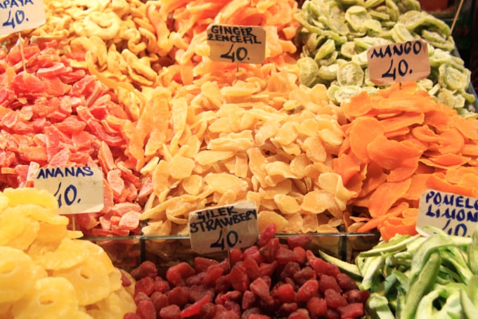 Dried fruit in Istanbul, Turkey