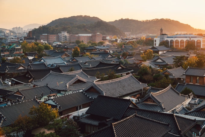 beautiful View of Jeonju Hanok Village