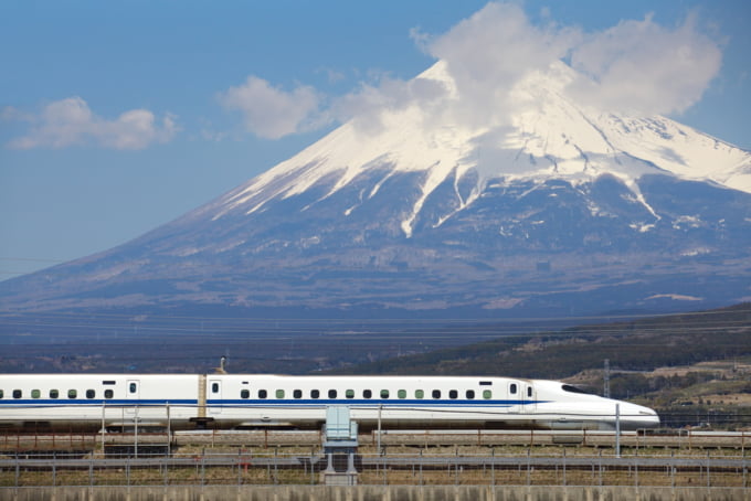 Tokyo to Osaka by Shinkansen, bullet train, beautiful view