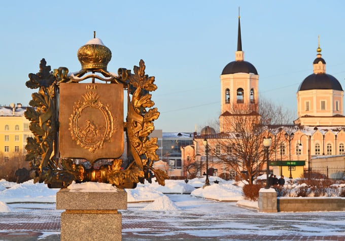 Monument in Tomsk, Russia