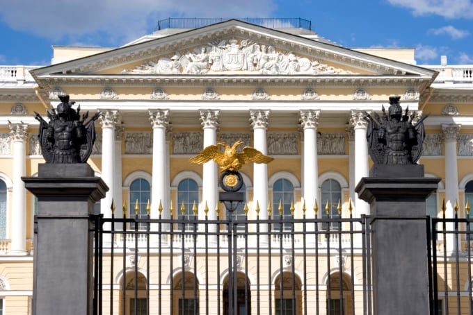 The gates of Mikhailovsky Palace, Russian Museum