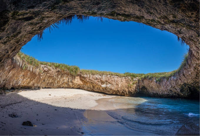 Hidden beach in the Marietas Islands, Mexico