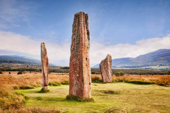 Machrie Moor Standing Stones on the Isle of Arran, Scotland