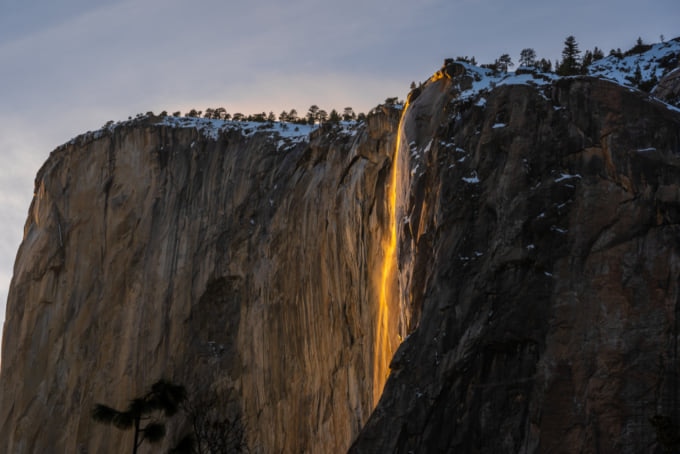 Firefall at Yosemite National Park USA