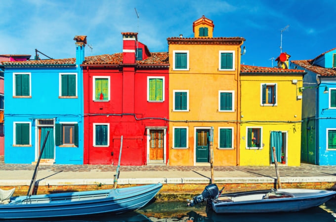 Colorful houses of Burano, Venice