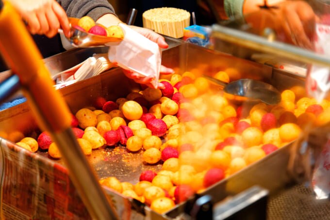 Sweet potato balls Taiwan night market snack