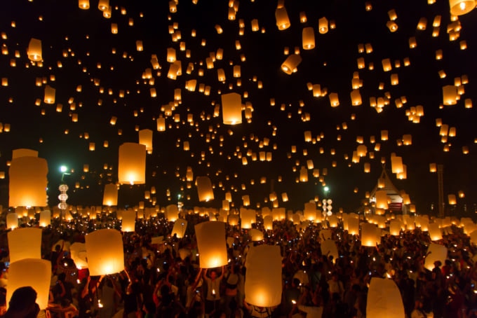 Sky Lanterns in Pingxi, Taiwan