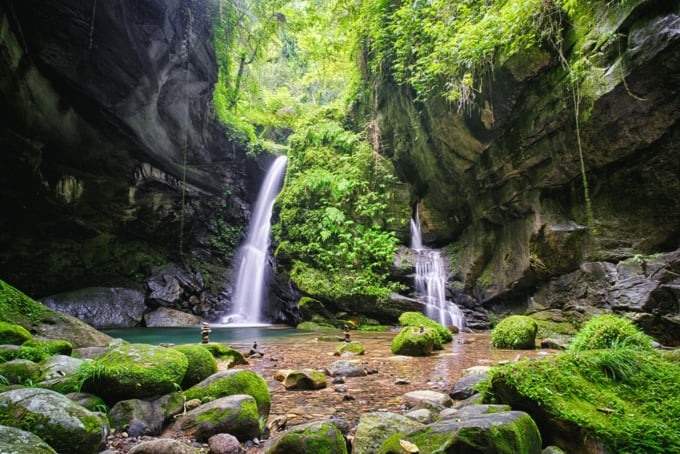 Sanmin Bat Cave and waterfalls Taoyuan Taiwan