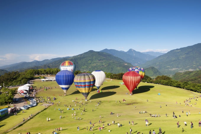 Taitung Balloon Festival during Summer in Taiwan