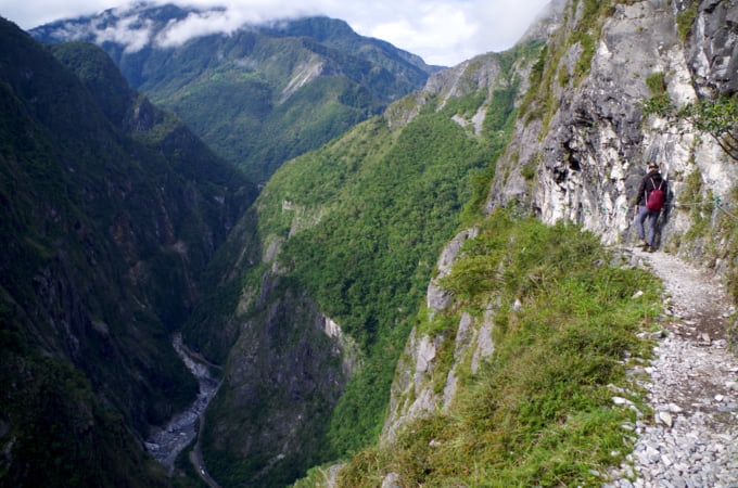 Zhuilu Old Trail hiking in Taroko Gorge National Park Taiwan