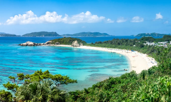 Beautiful scenery of the Kerama Islands, daytrip from Naha in Okinawa