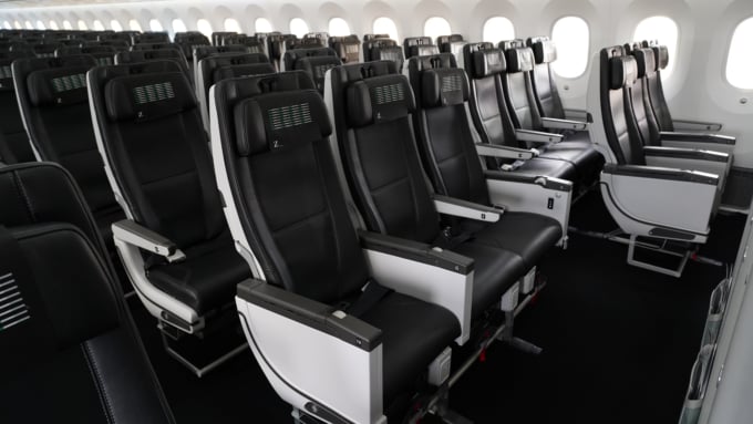 ZIPAIR economy class seats