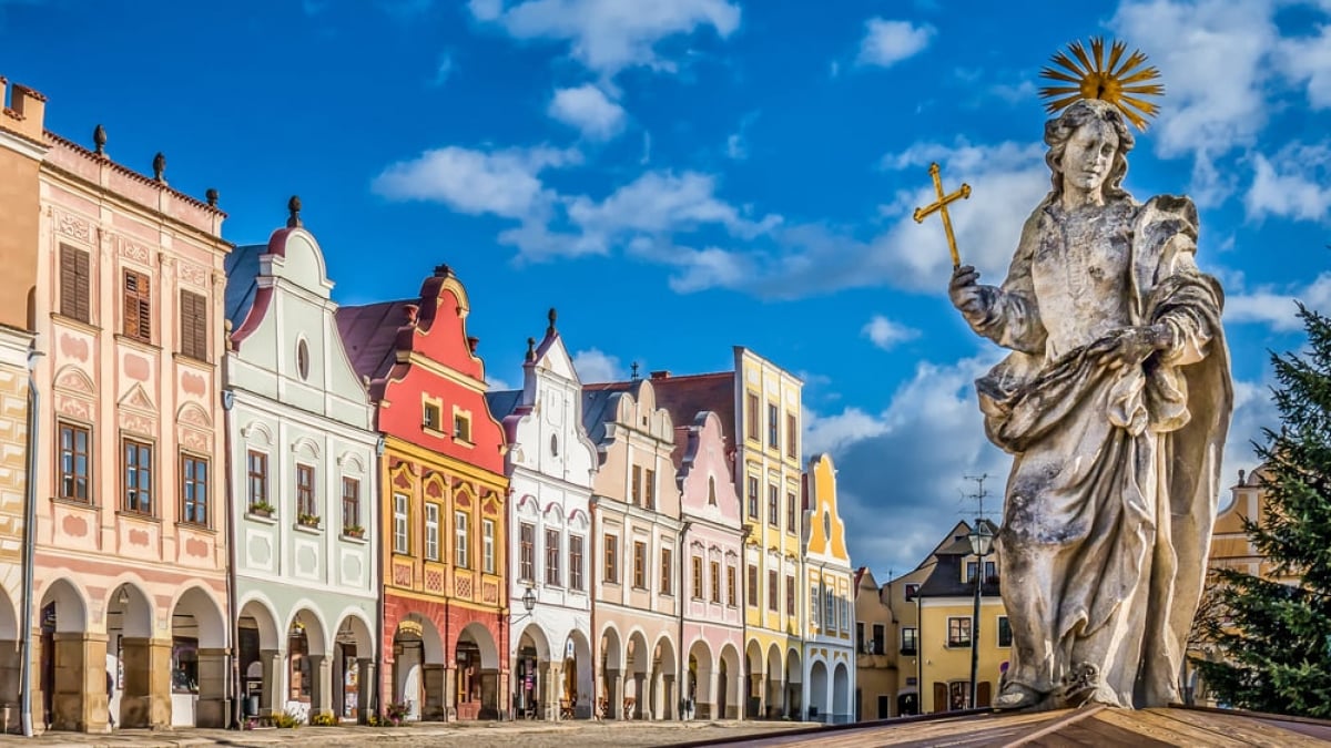 A World Heritage Site that looks like it jumped out of a picture book! The historic centre of Telč in the Czech Republic