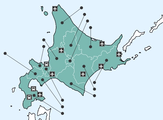 Hokkaidoの地図