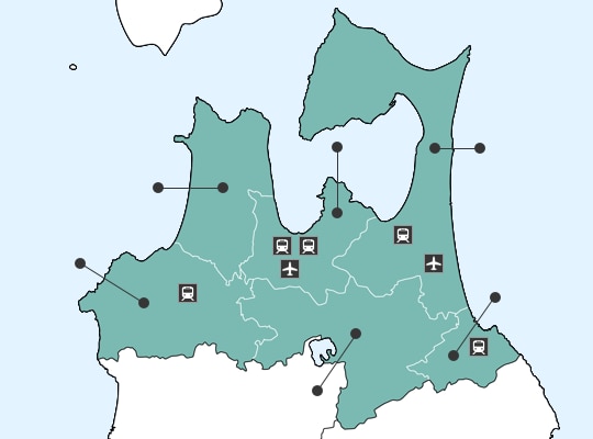 Aomoriの地図