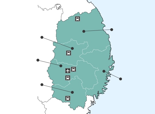 Iwateの地図