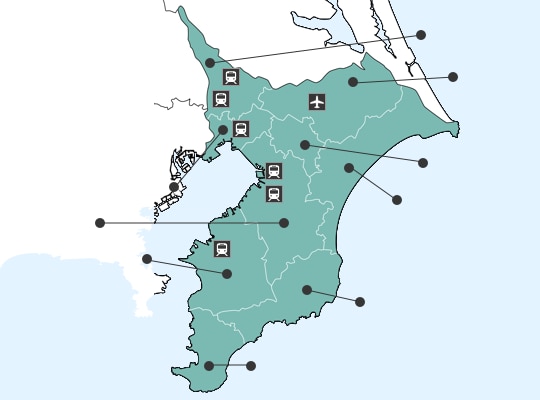 Chibaの地図