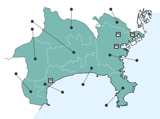 Kanagawaの地図