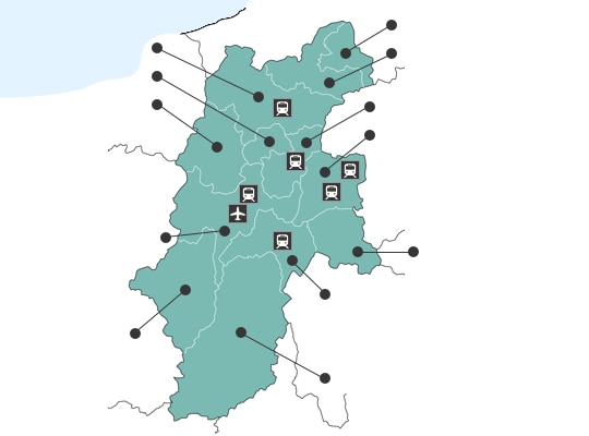 Naganoの地図