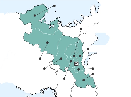 Kyotoの地図