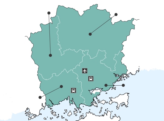 Okayamaの地図