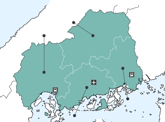 Hiroshimaの地図