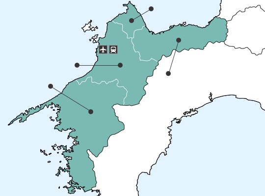 Ehimeの地図