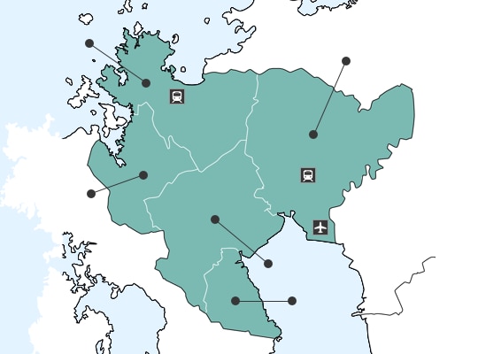 Sagaの地図