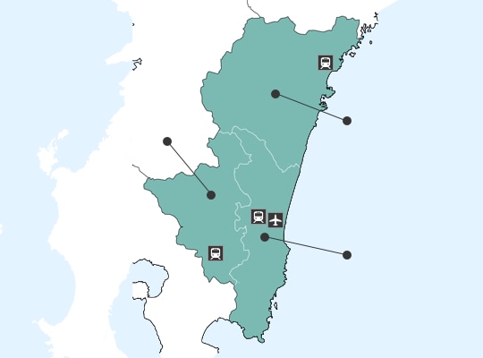 Miyazakiの地図
